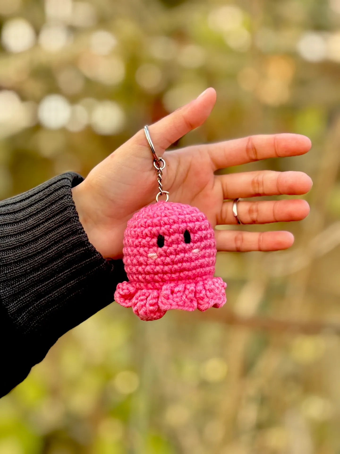 pink octopus keychain